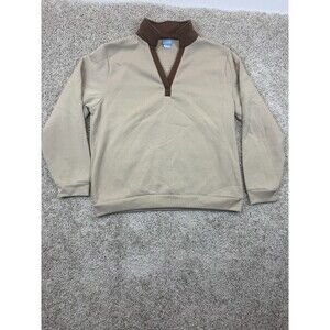 Comfort Corner Womens Sweatshirt Beige Brown Mock Neck Pullover 2 Piece Set C96